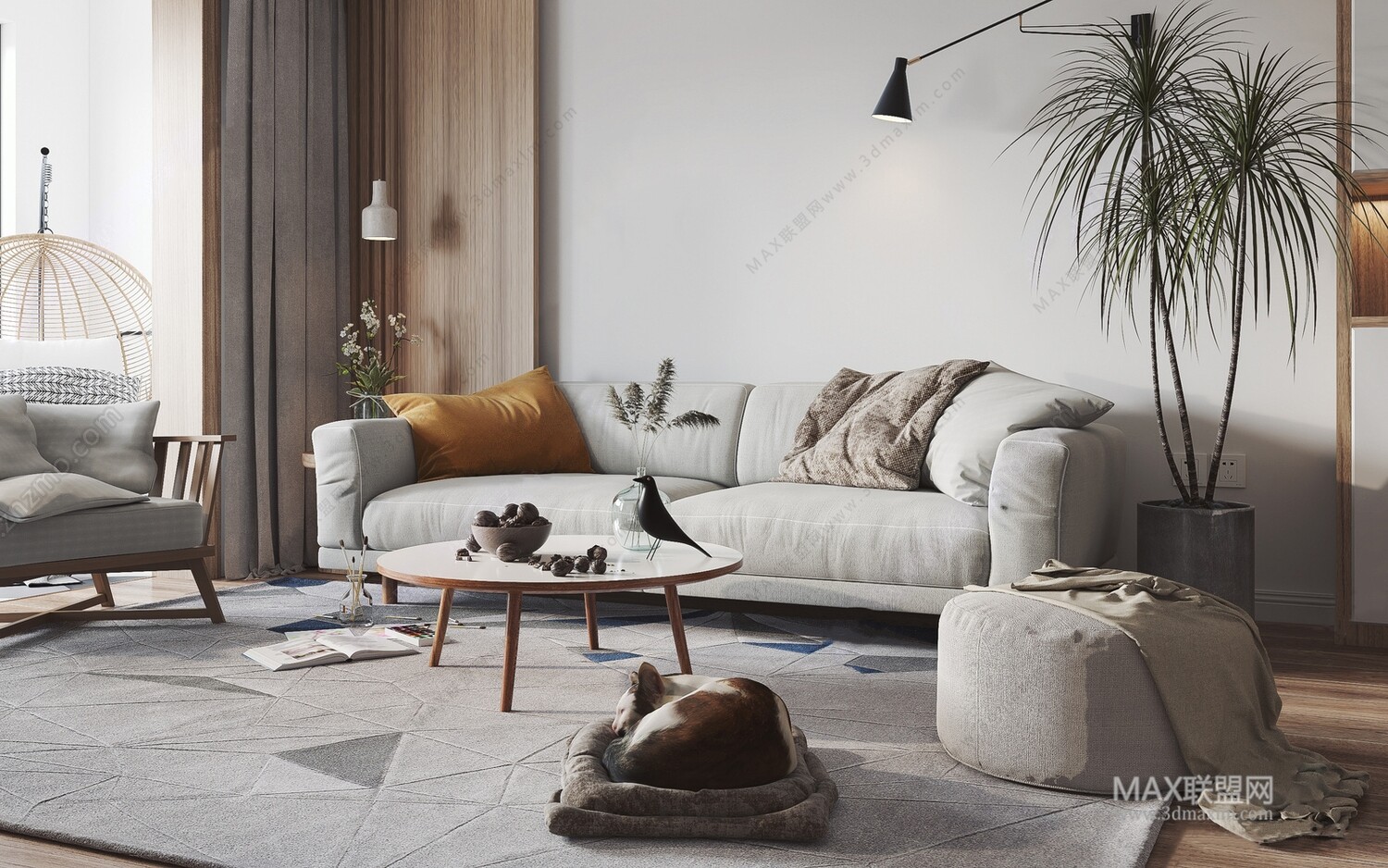 FREE LIVING ROOM 3D MODELS 37. Vray - 3ds Max