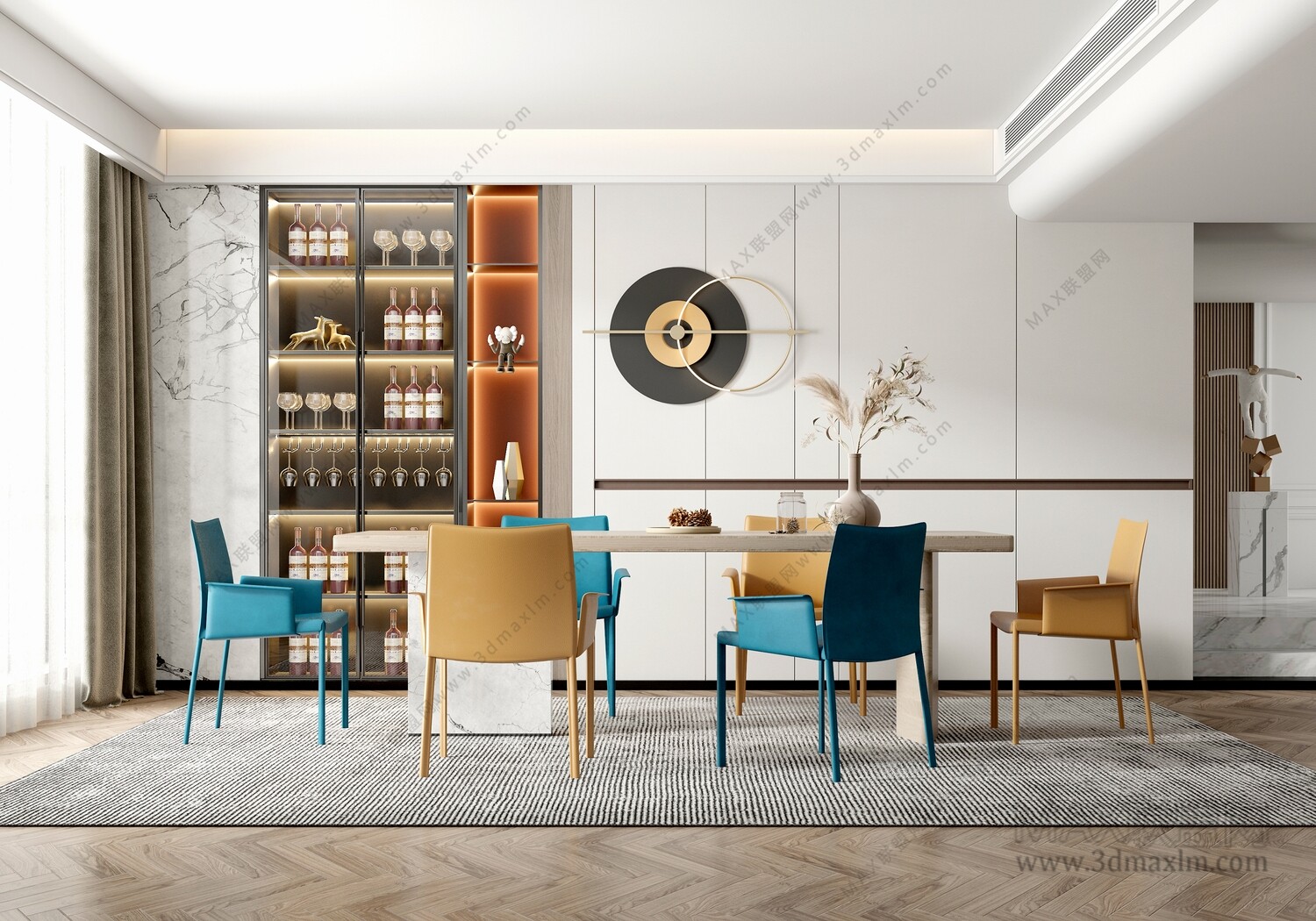 30 DINING ROOM 3D MODELS VOL.08- Vray