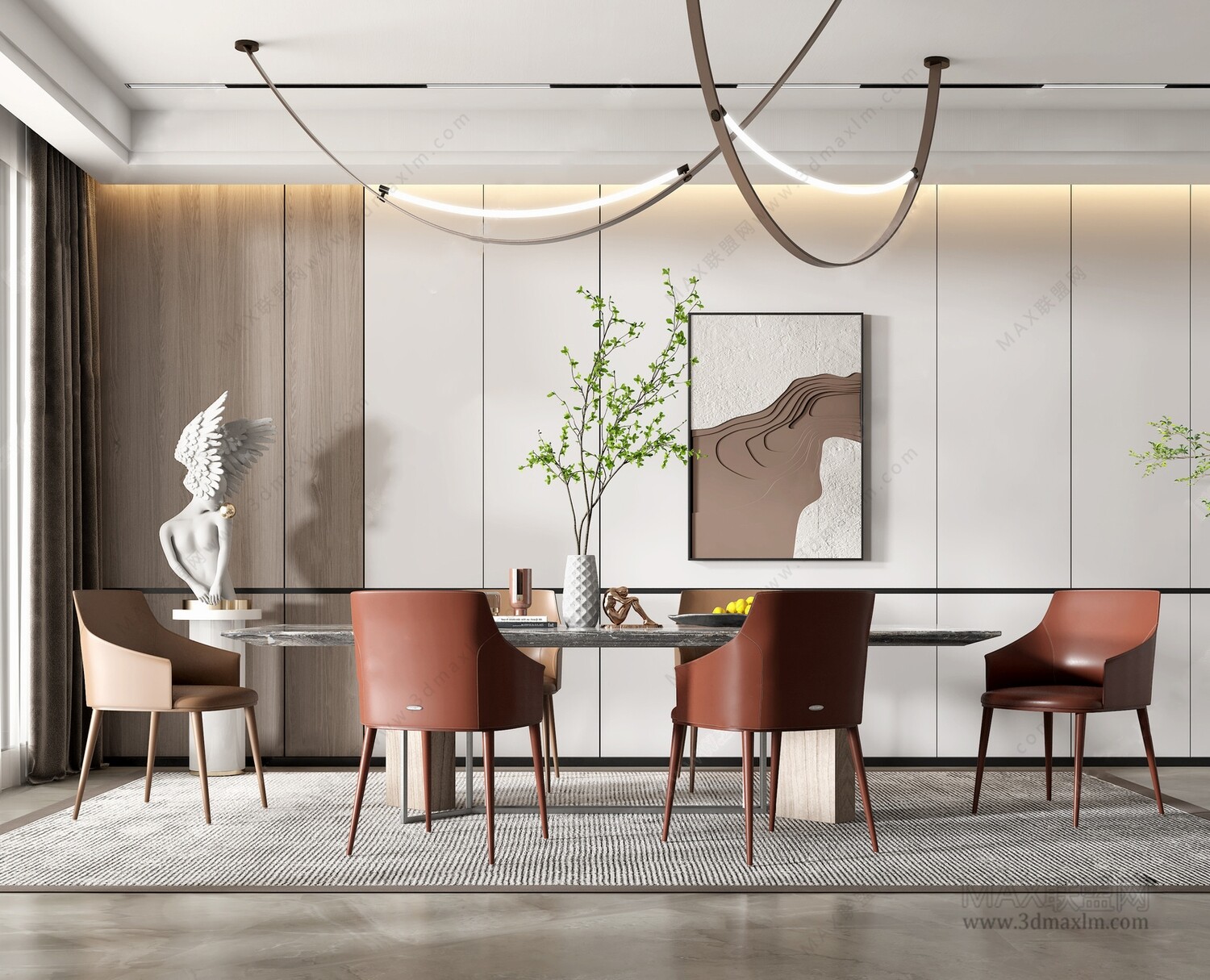 30 DINING ROOM 3D MODELS VOL.08- Vray