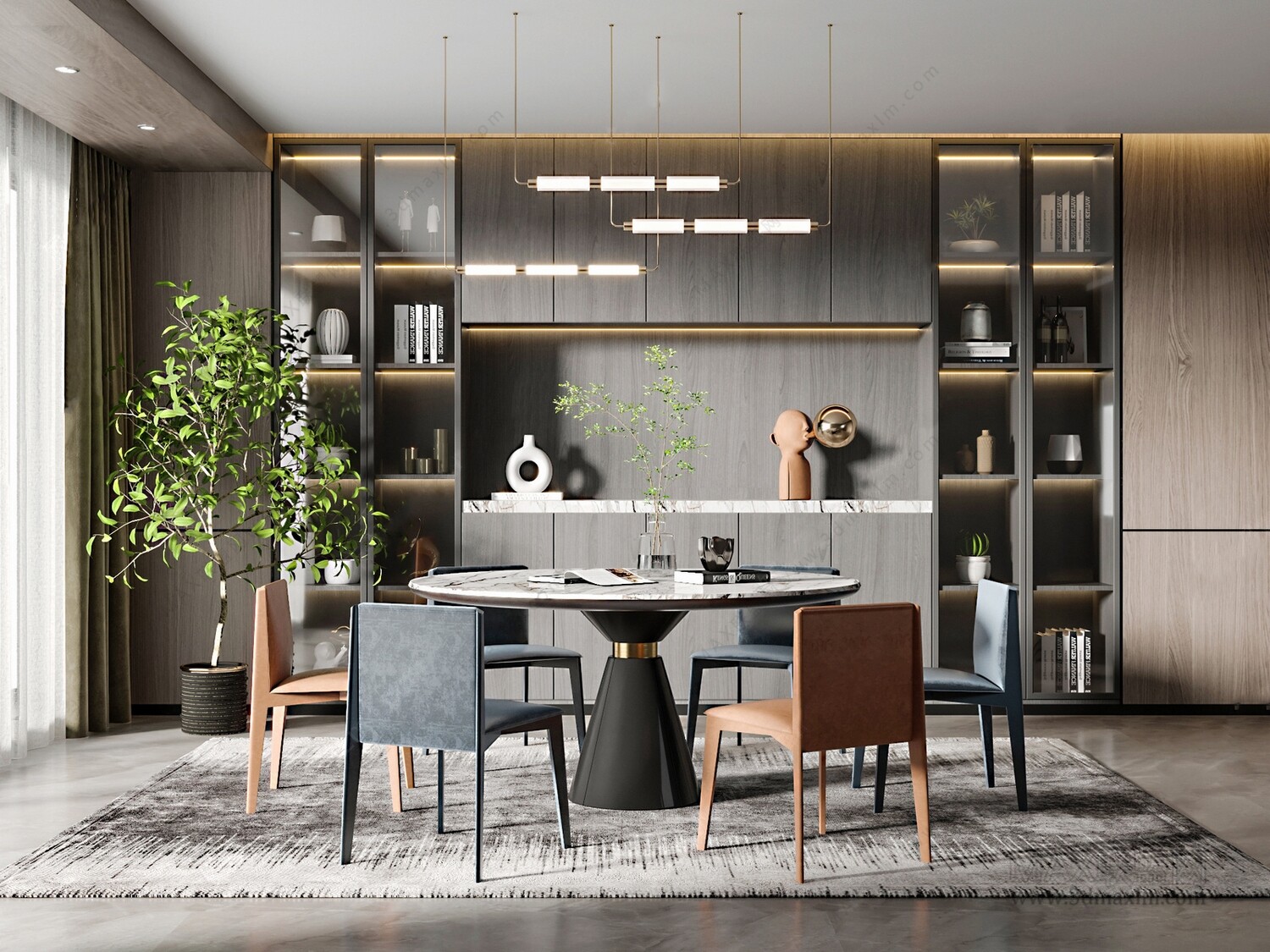 30 DINING ROOM 3D MODELS VOL.08- Vray