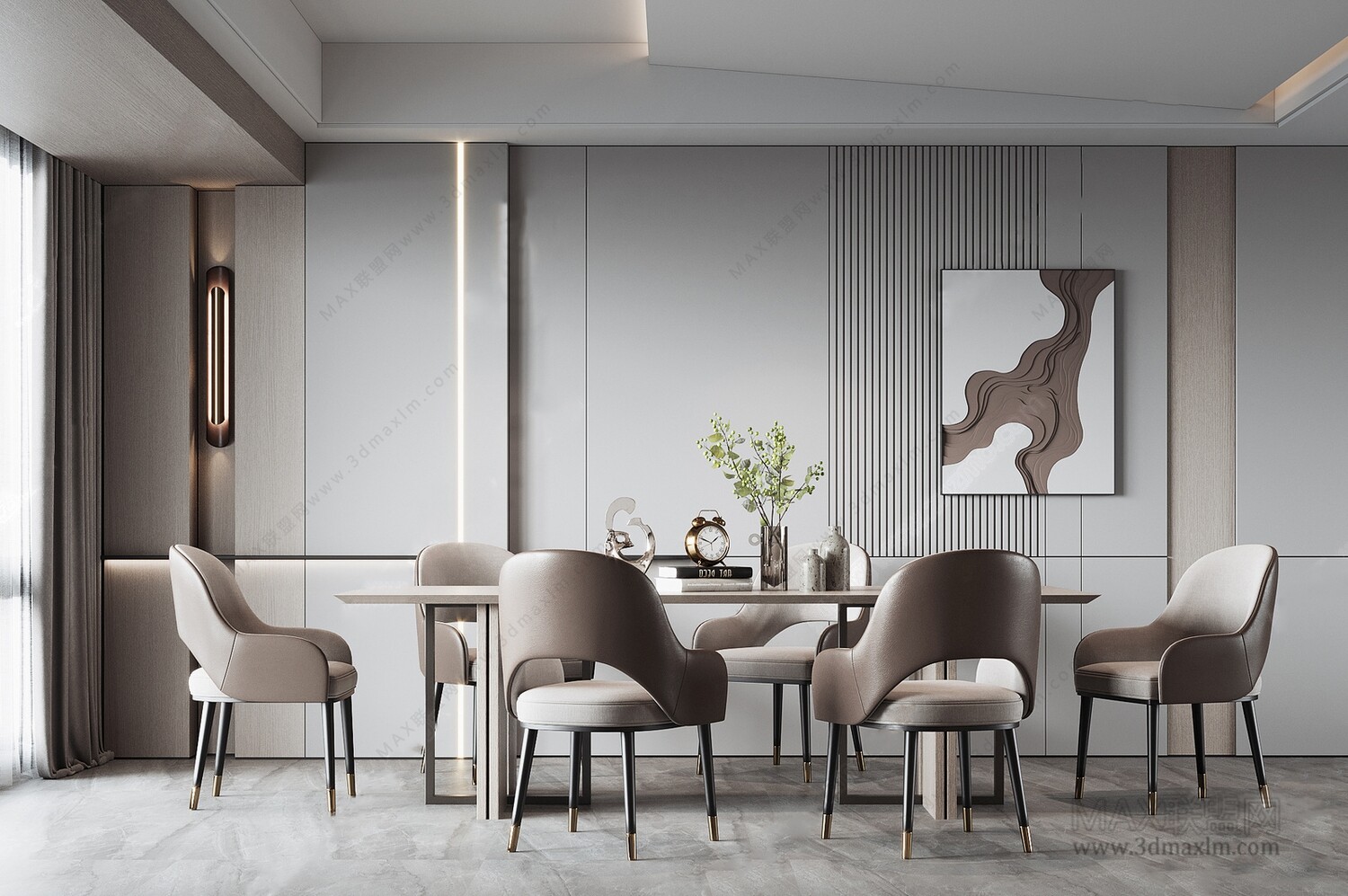 30 DINING ROOM 3D MODELS VOL.08- Vray