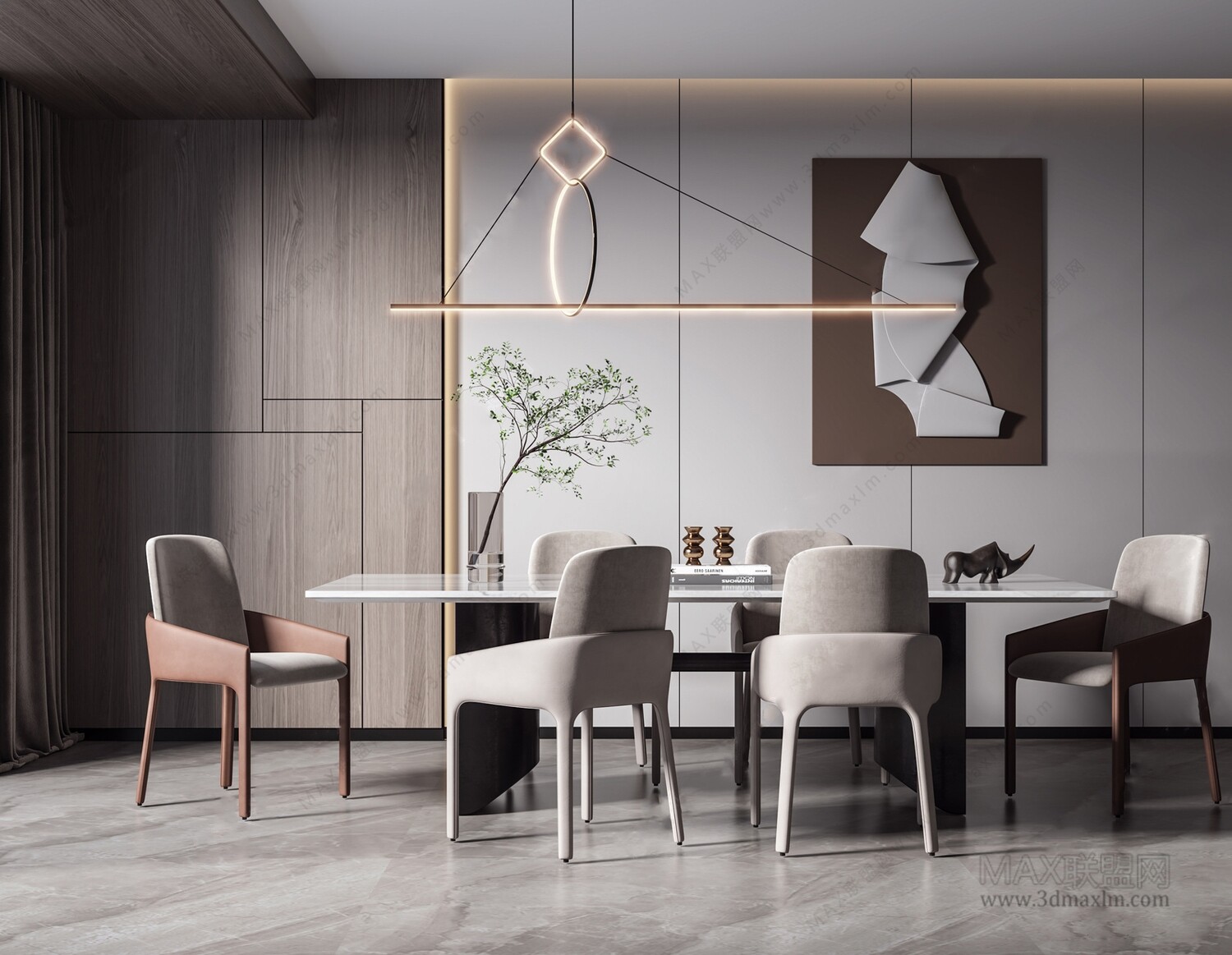 30 DINING ROOM 3D MODELS VOL.08- Vray