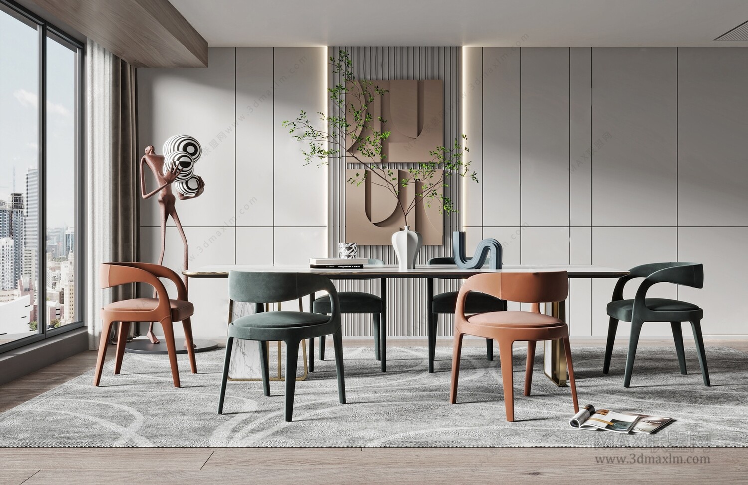 30 DINING ROOM 3D MODELS VOL.08- Vray