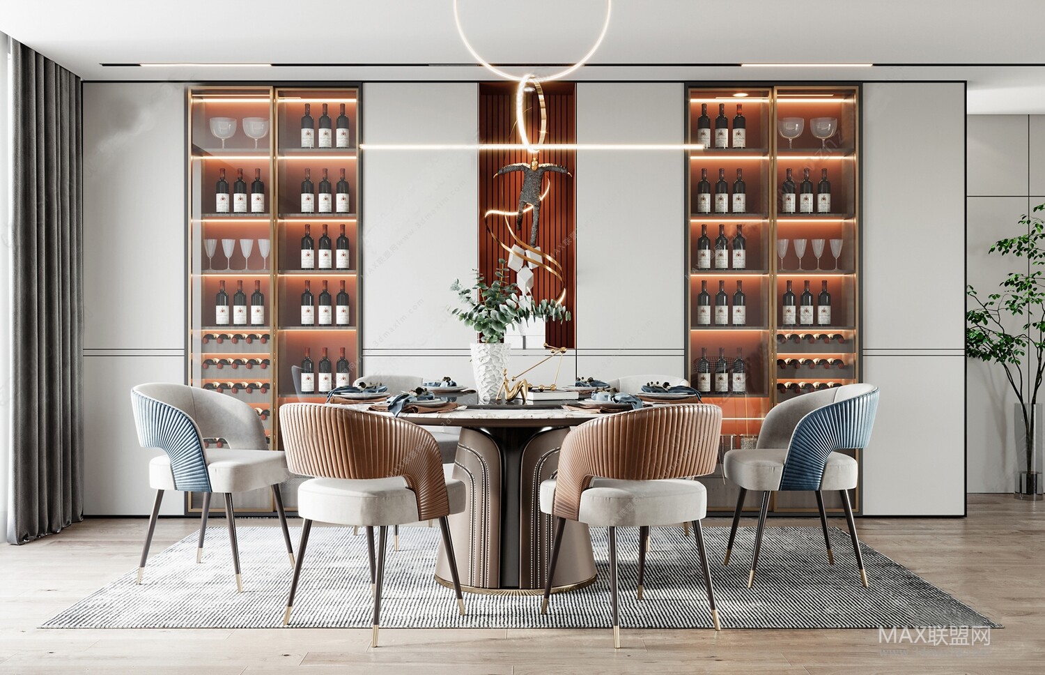 30 DINING ROOM 3D MODELS VOL.08- Vray