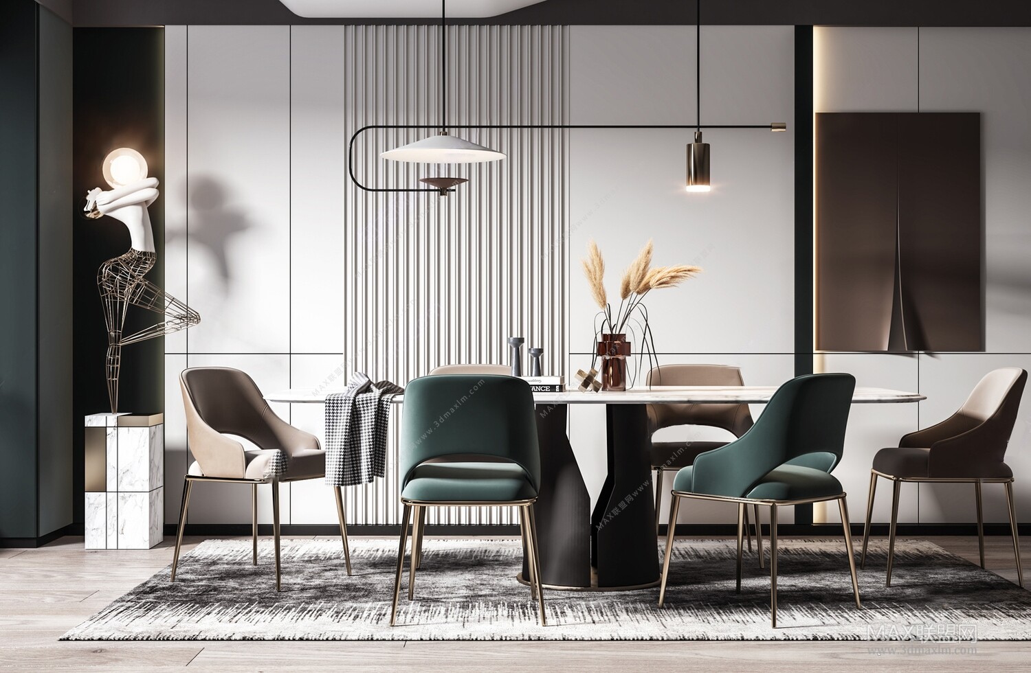 30 DINING ROOM 3D MODELS VOL.08- Vray
