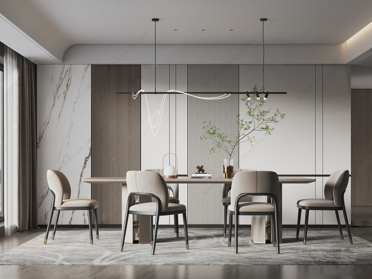 30 DINING ROOM 3D MODELS VOL.08- Vray