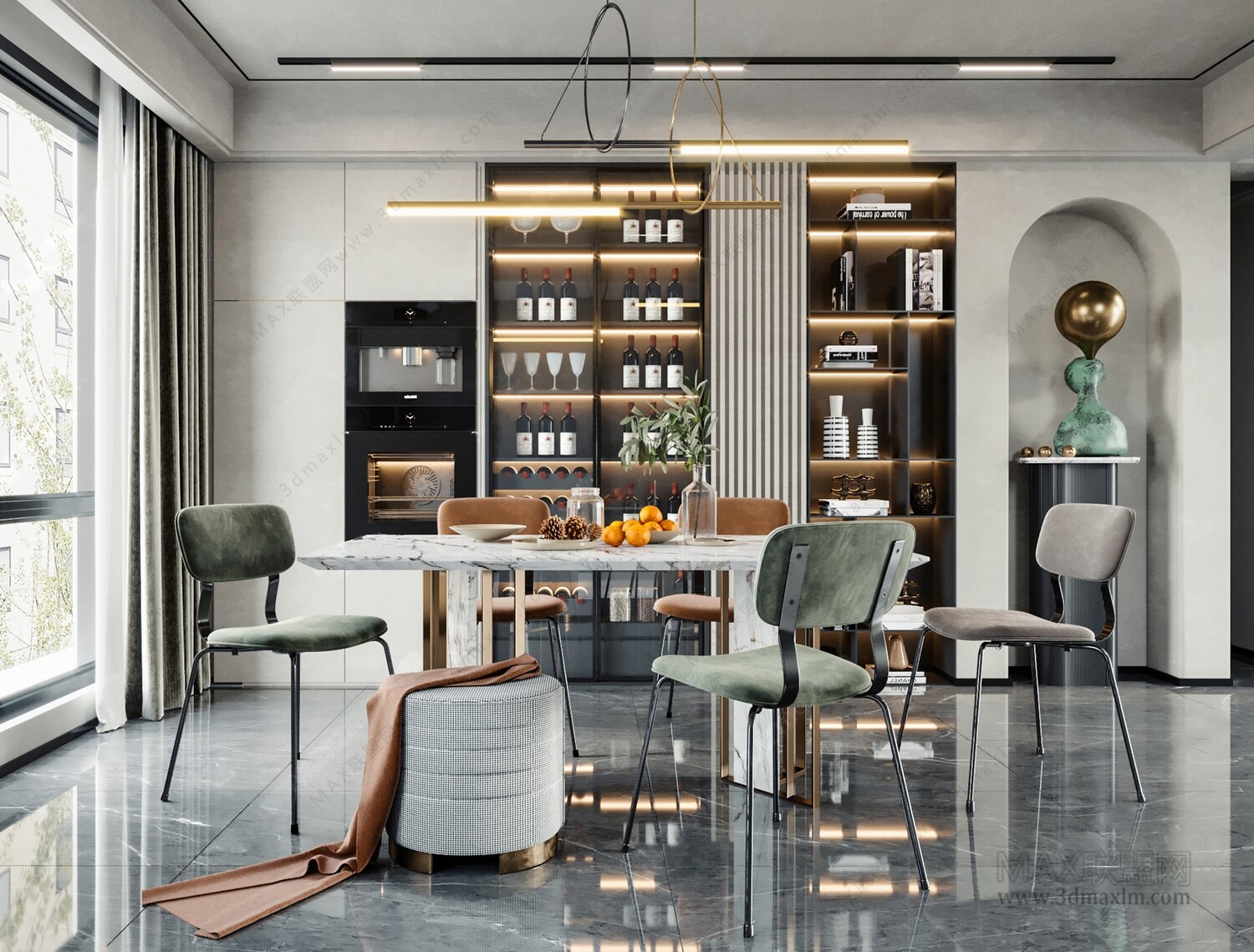 30 DINING ROOM 3D MODELS VOL.08- Vray