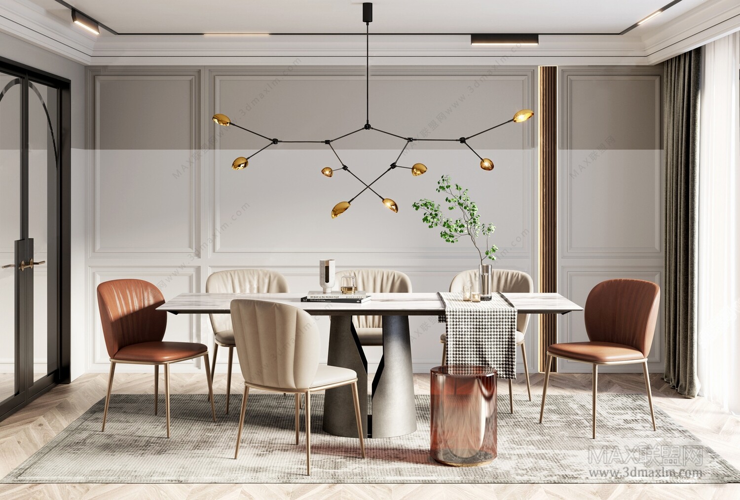 30 DINING ROOM 3D MODELS VOL.08- Vray