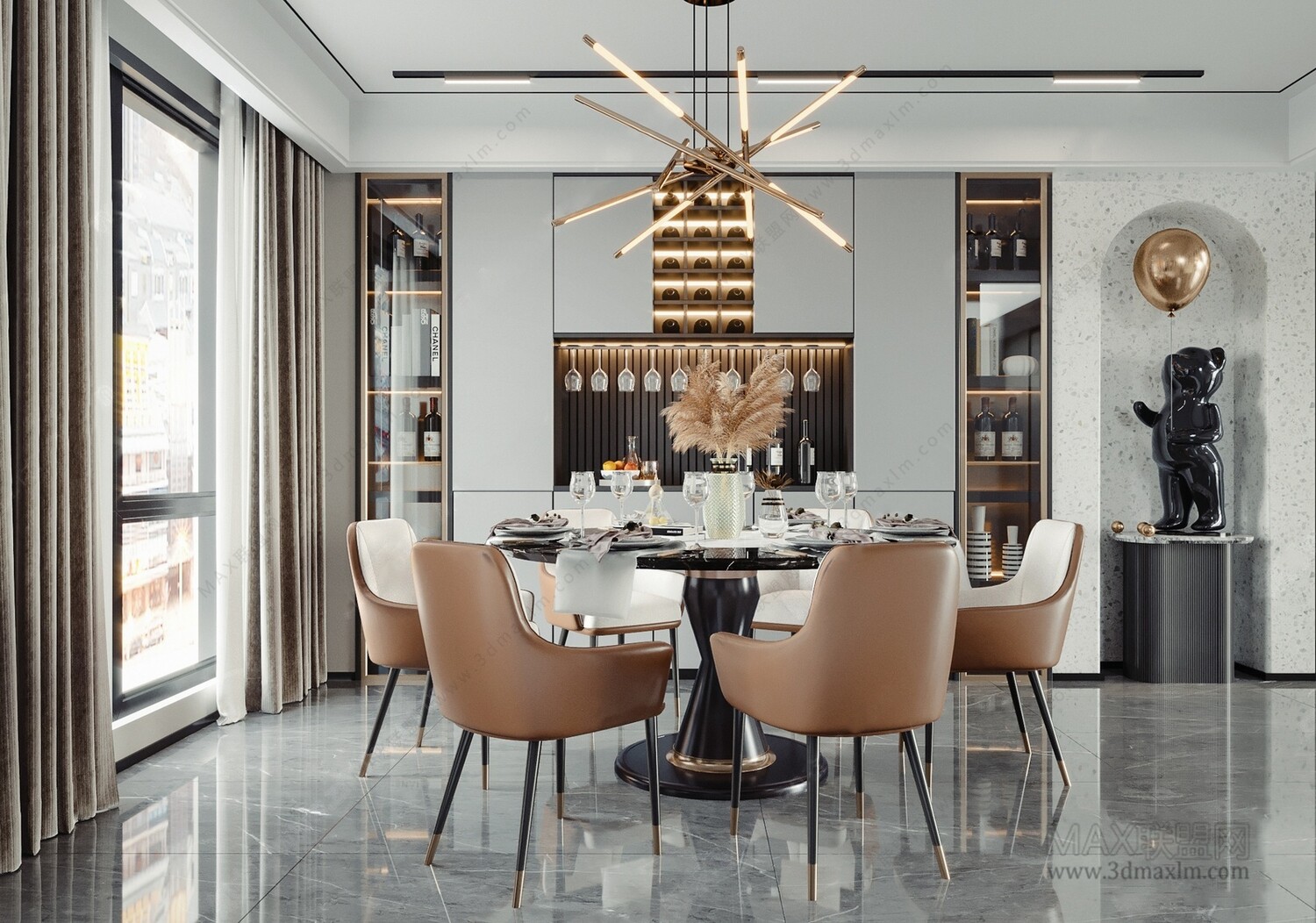 30 DINING ROOM 3D MODELS VOL.08- Vray