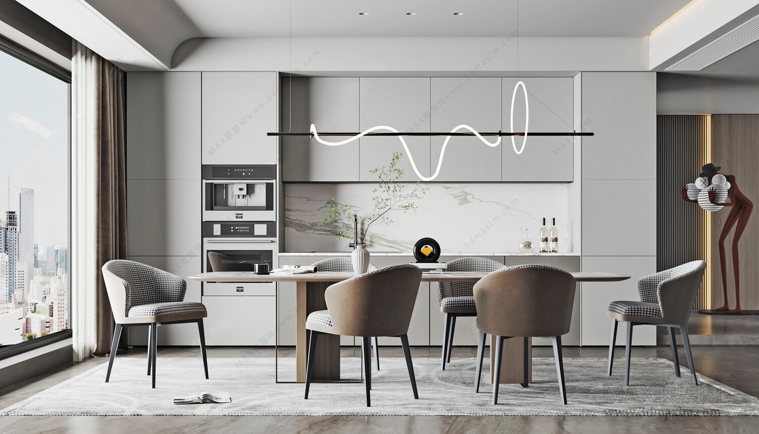 30 DINING ROOM 3D MODELS VOL.08- Vray