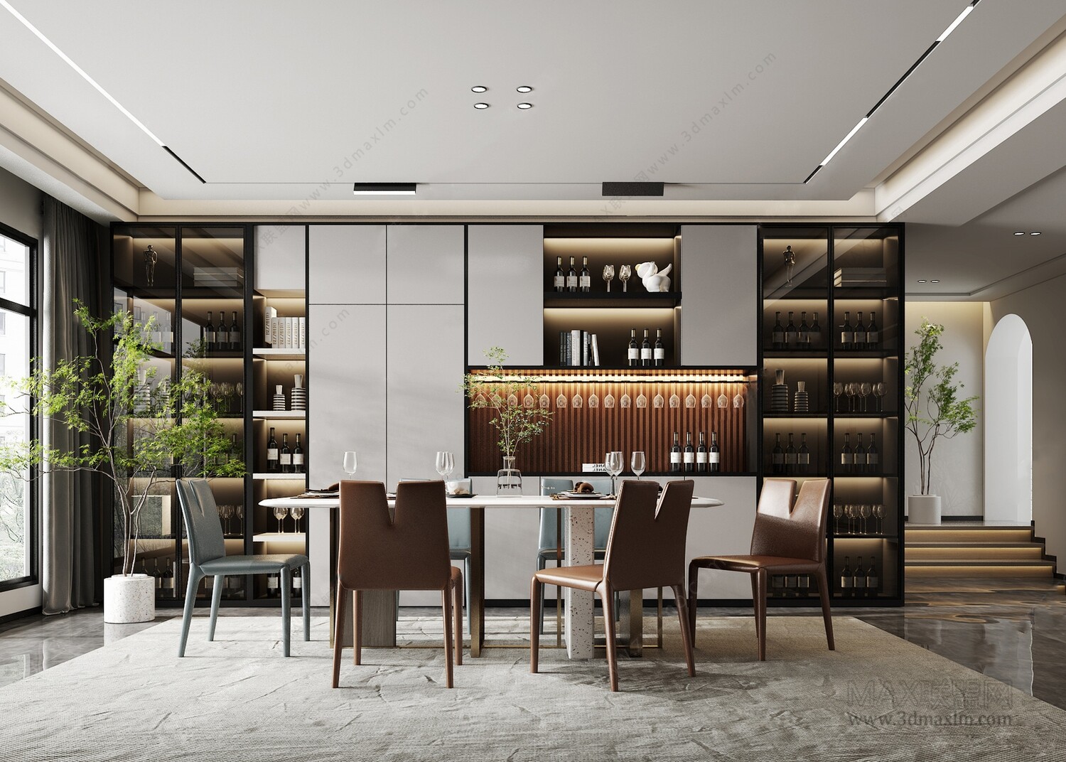 30 DINING ROOM 3D MODELS VOL.08- Vray
