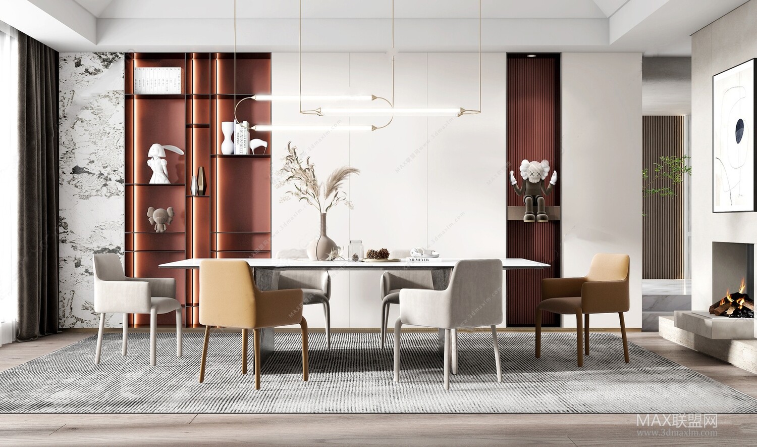 30 DINING ROOM 3D MODELS VOL.08- Vray