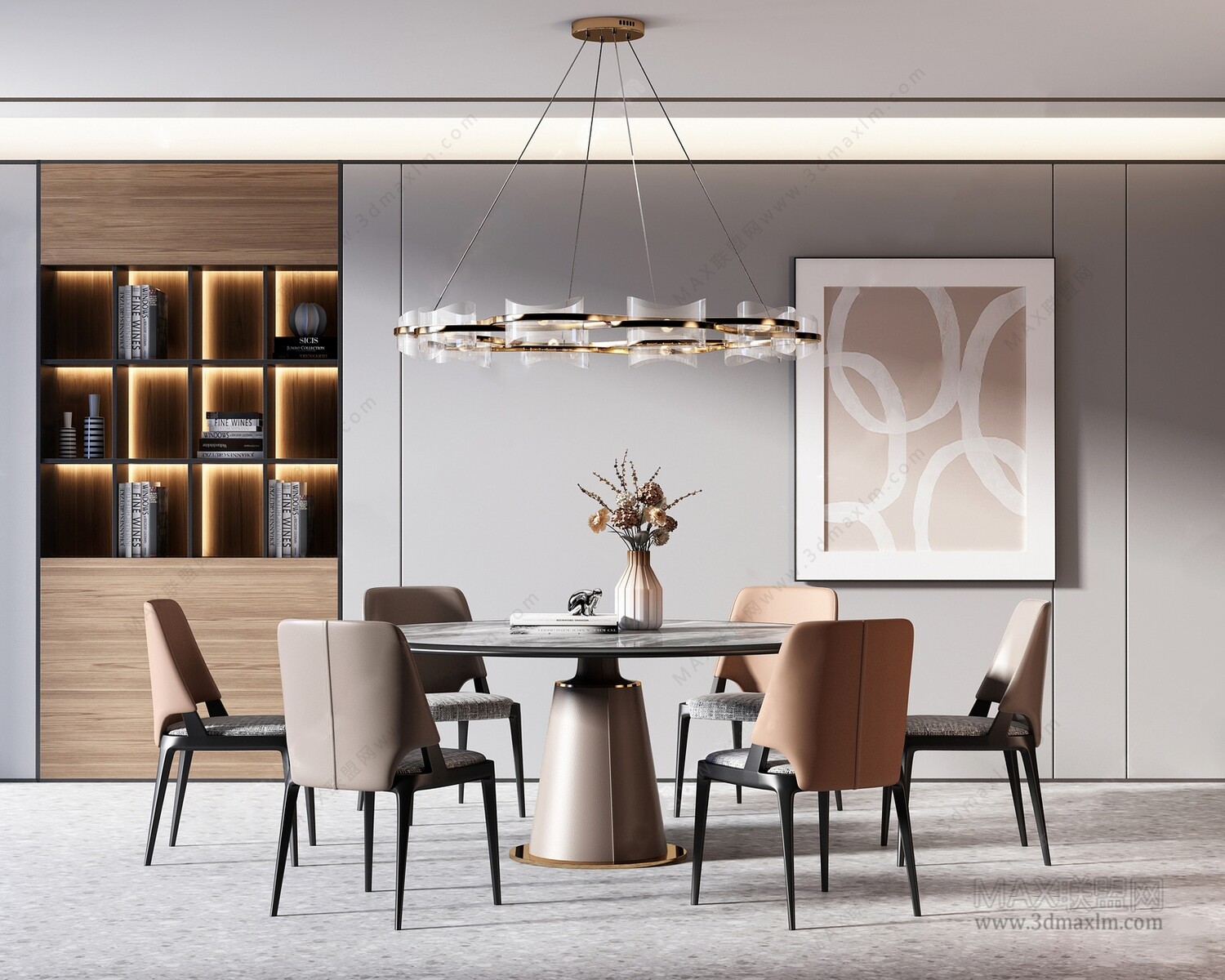30 DINING ROOM 3D MODELS VOL.08- Vray
