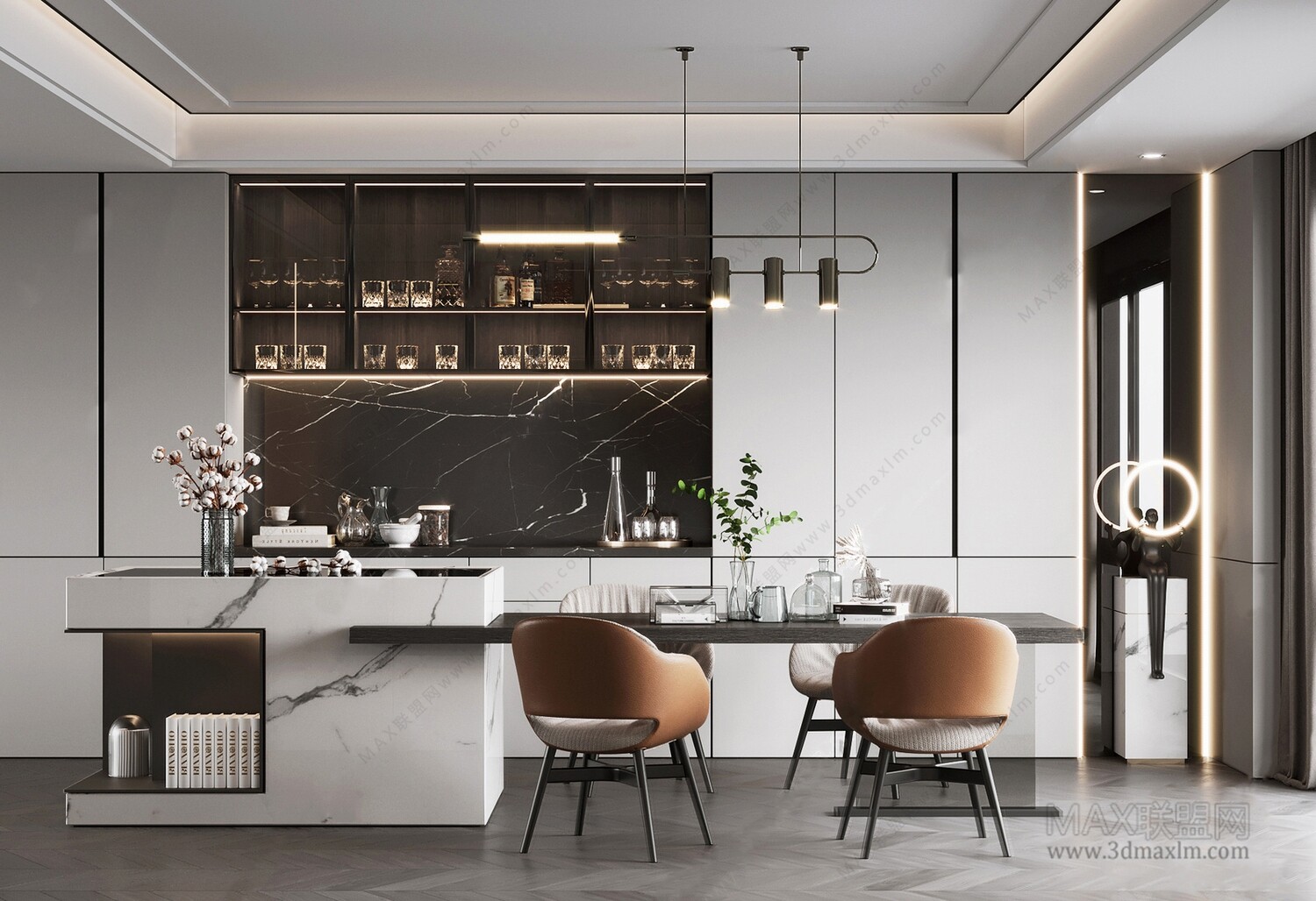 30 DINING ROOM 3D MODELS VOL.08- Vray
