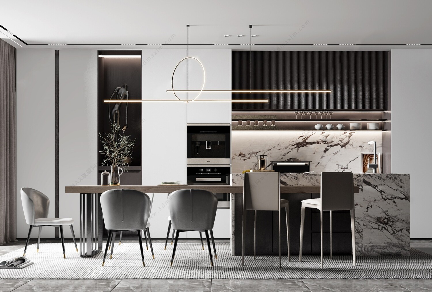 30 DINING ROOM 3D MODELS VOL.08- Vray