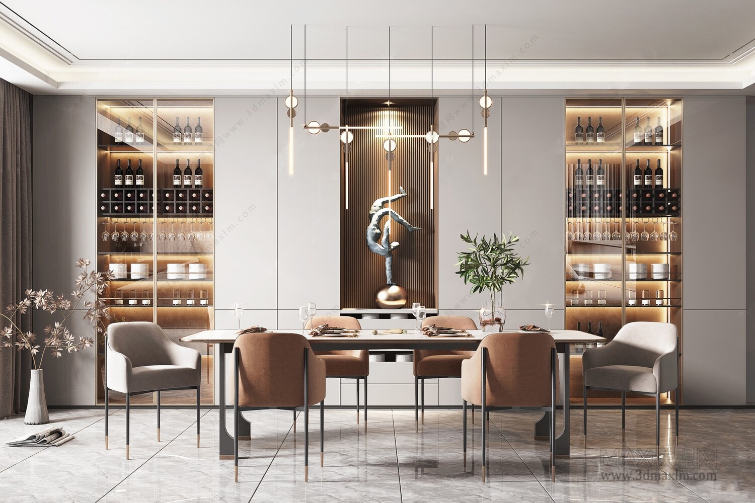 30 DINING ROOM 3D MODELS VOL.08- Vray