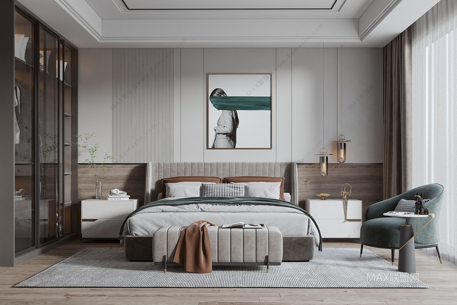47 BED ROOM 3D MODELS VOL.13. Vray