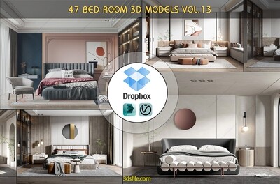 47 BED ROOM 3D MODELS VOL.13. Vray