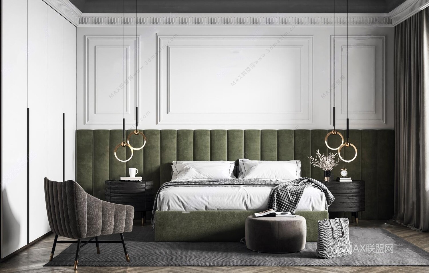 47 BED ROOM 3D MODELS VOL.13. Vray