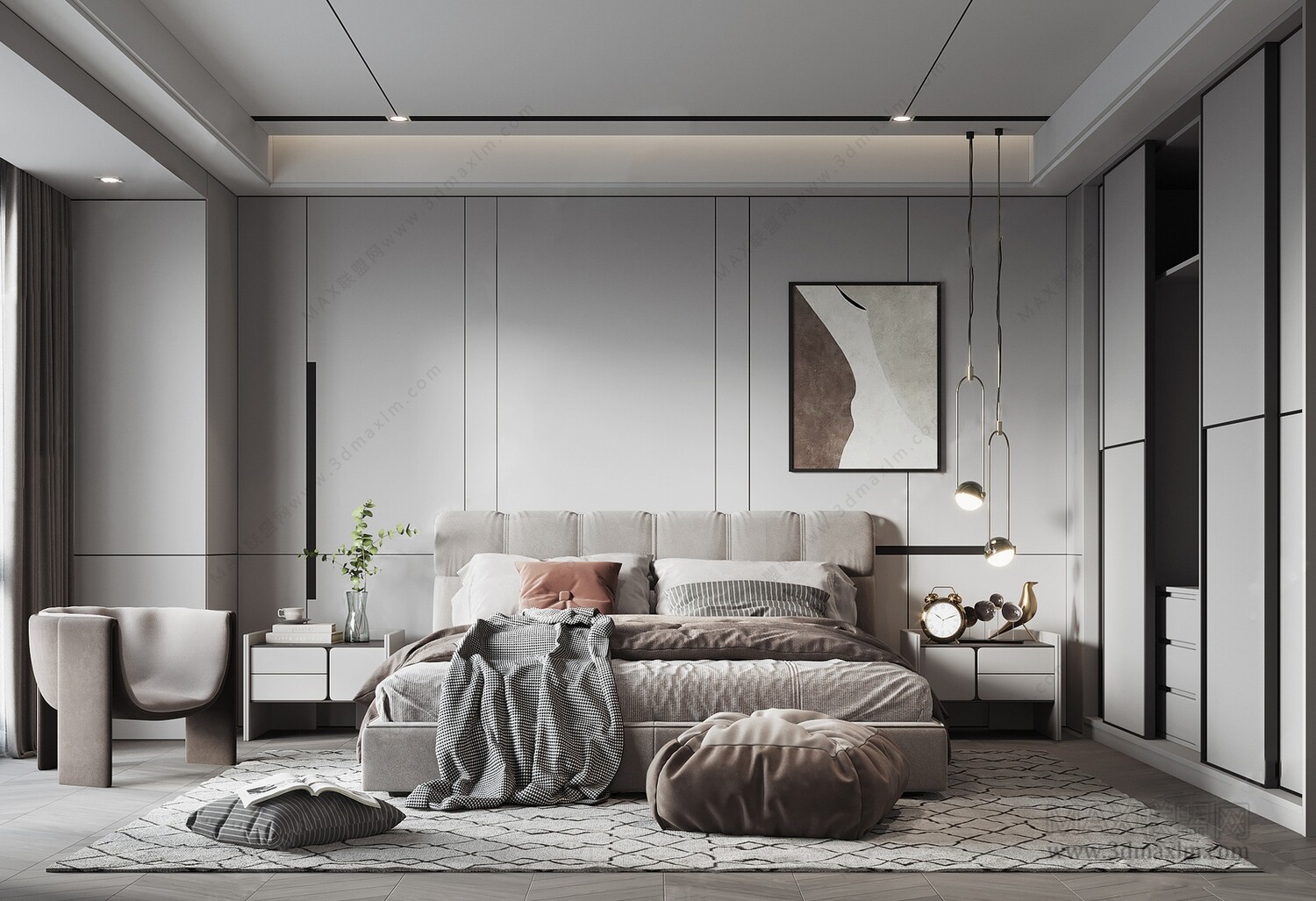 47 BED ROOM 3D MODELS VOL.13. Vray