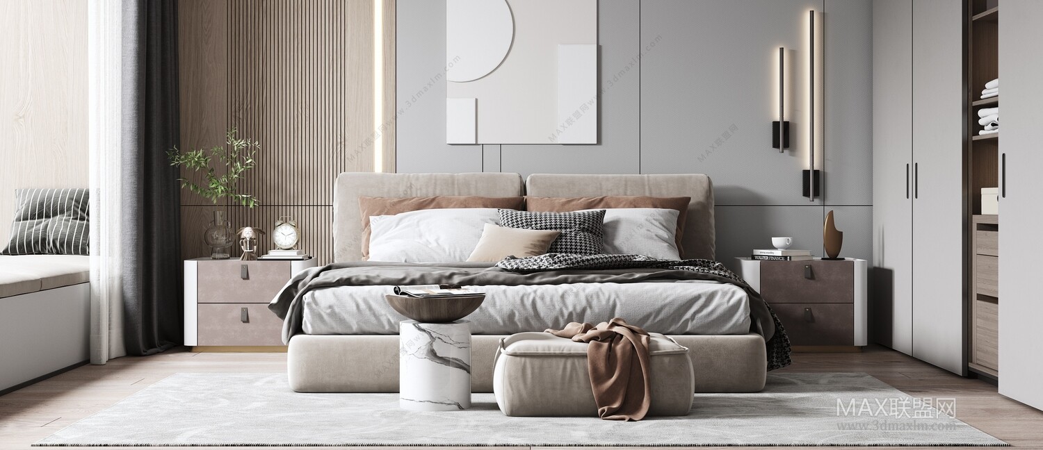 47 BED ROOM 3D MODELS VOL.13. Vray