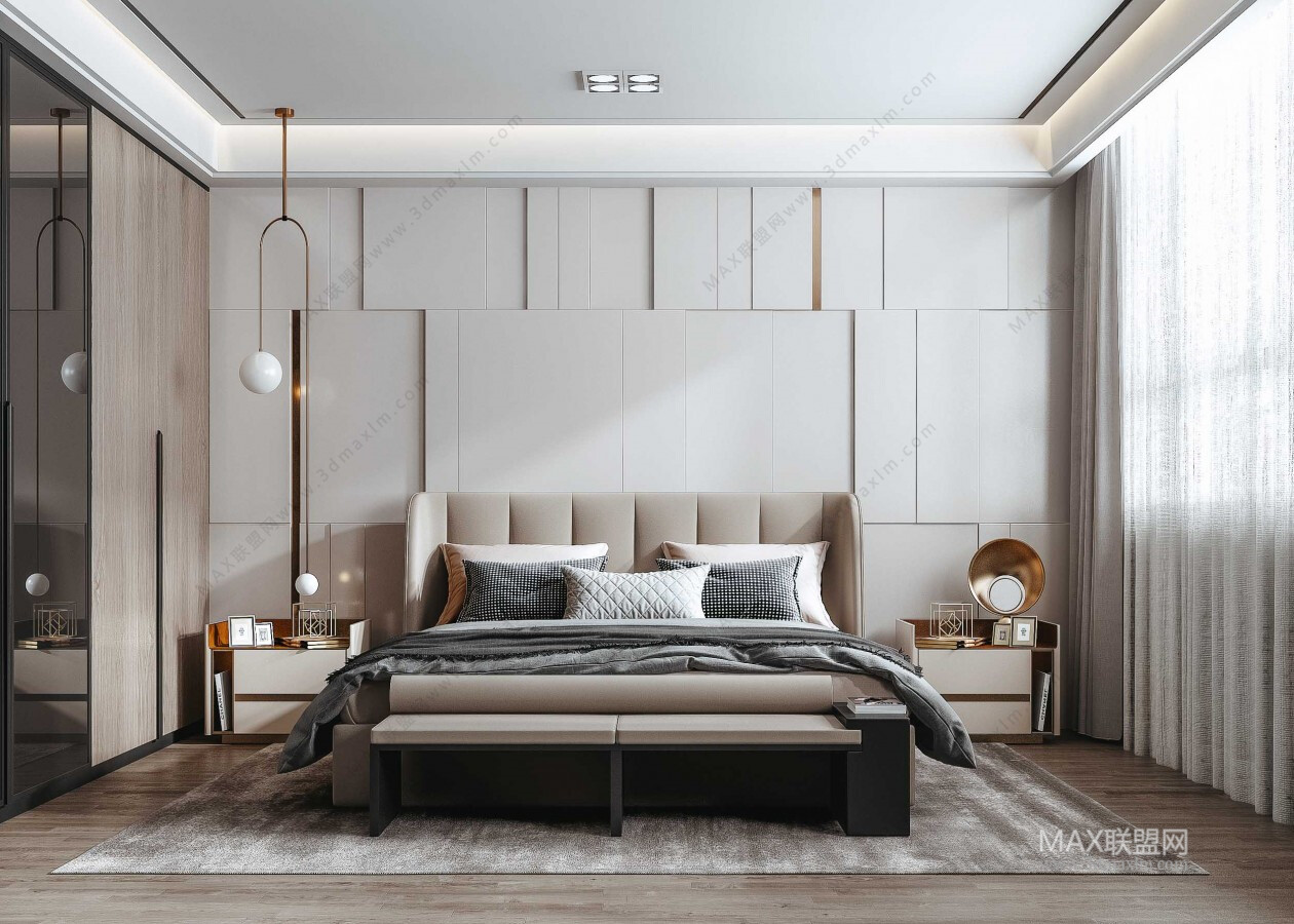 47 BED ROOM 3D MODELS VOL.13. Vray