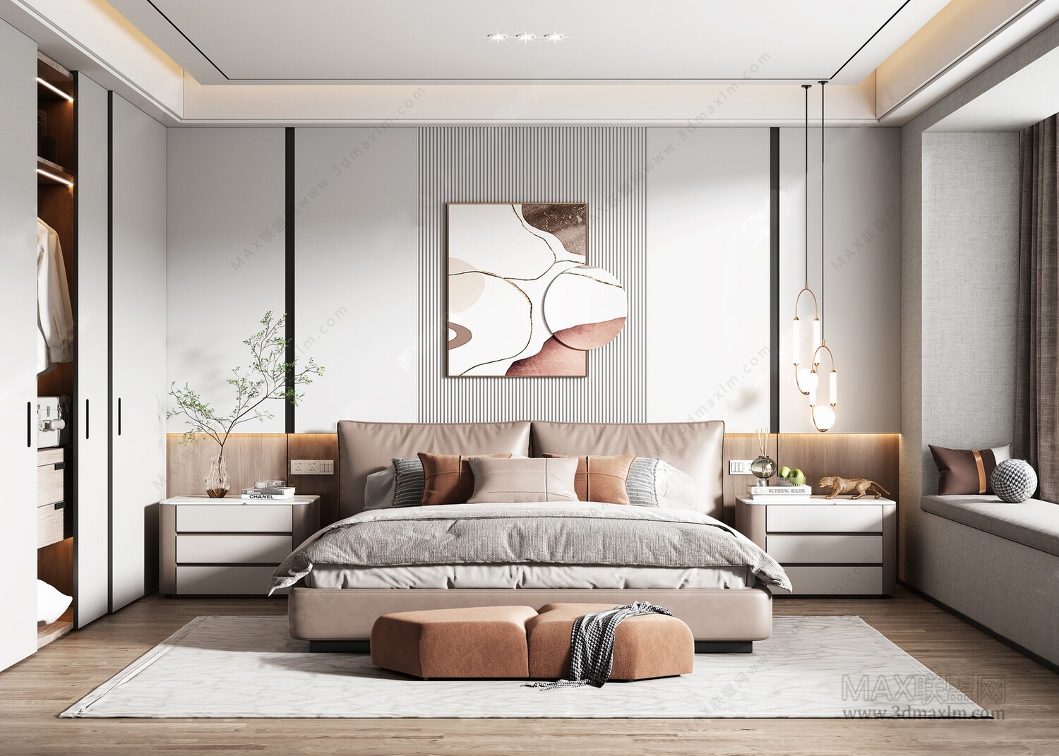 47 BED ROOM 3D MODELS VOL.13. Vray