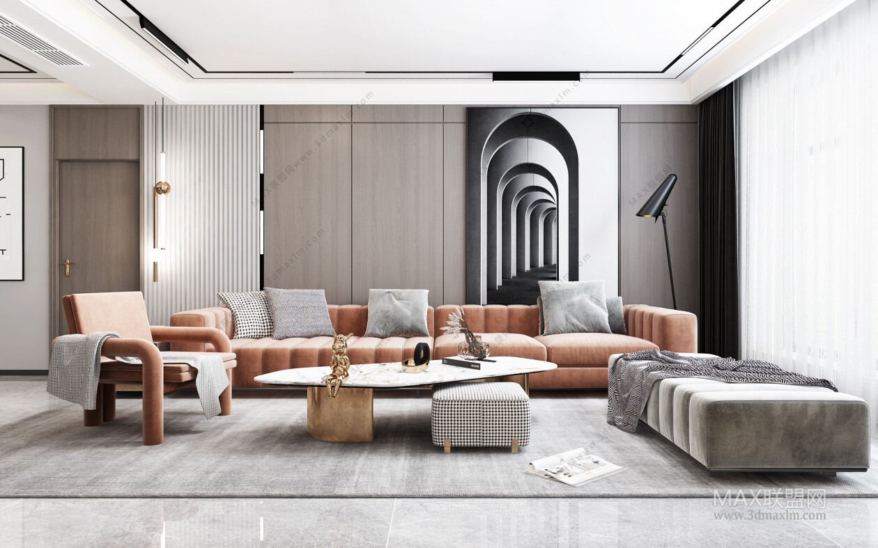 45 LIVING ROOM 3D MODELS VOL.20. Vray