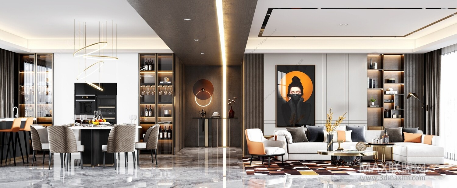 45 LIVING ROOM 3D MODELS VOL.20. Vray