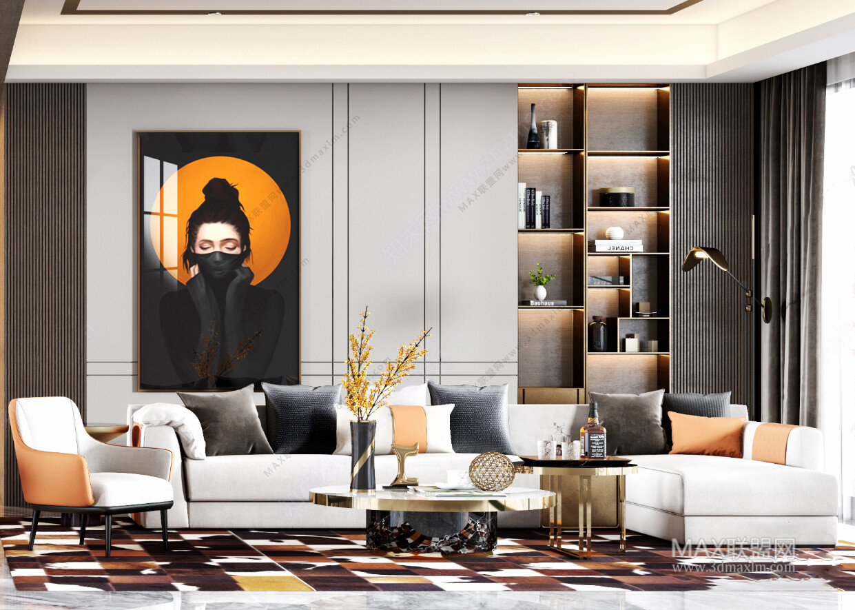 45 LIVING ROOM 3D MODELS VOL.20. Vray