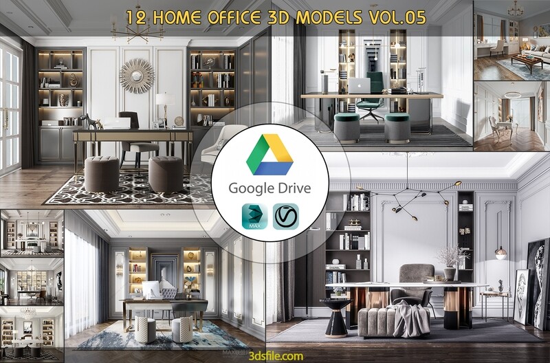 12 HOME OFFICE 3D MODELS VOL.05