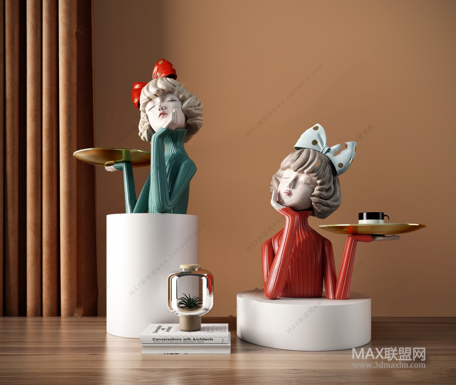12 Decorative Set 3d Models pro Vol.10. Vray