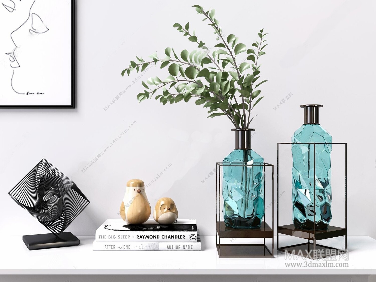 24 Decorative Sets 3d Models pro Vol.09. Vray