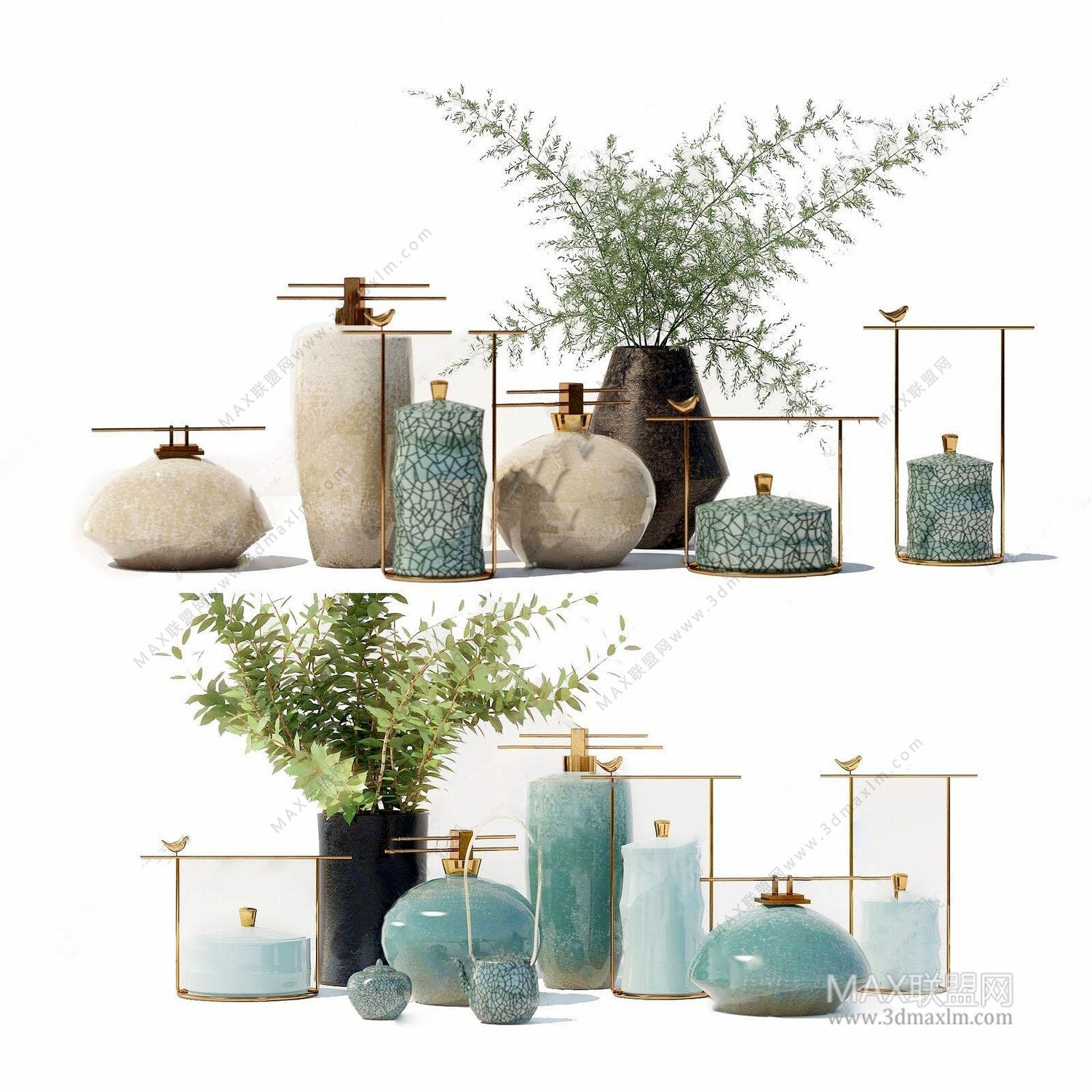24 Decorative Sets 3d Models pro Vol.09. Vray