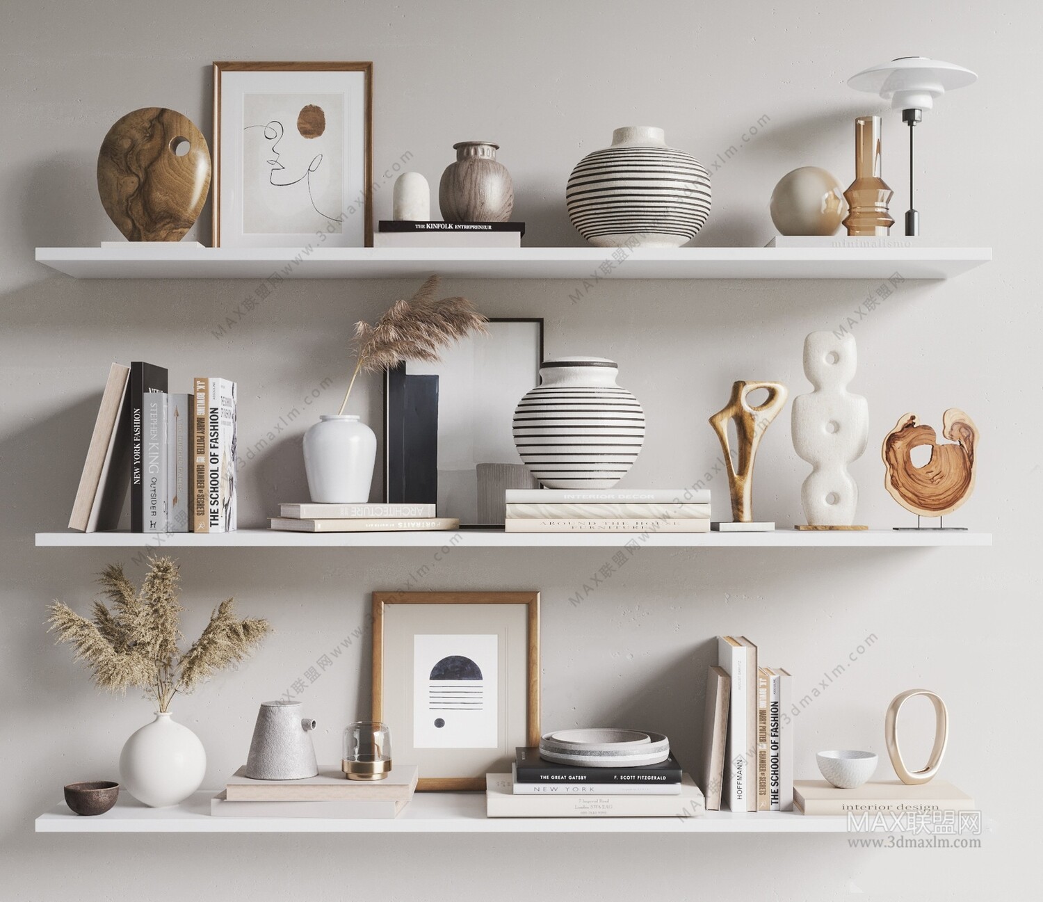 24 Decorative Sets 3d Models pro Vol.09. Vray