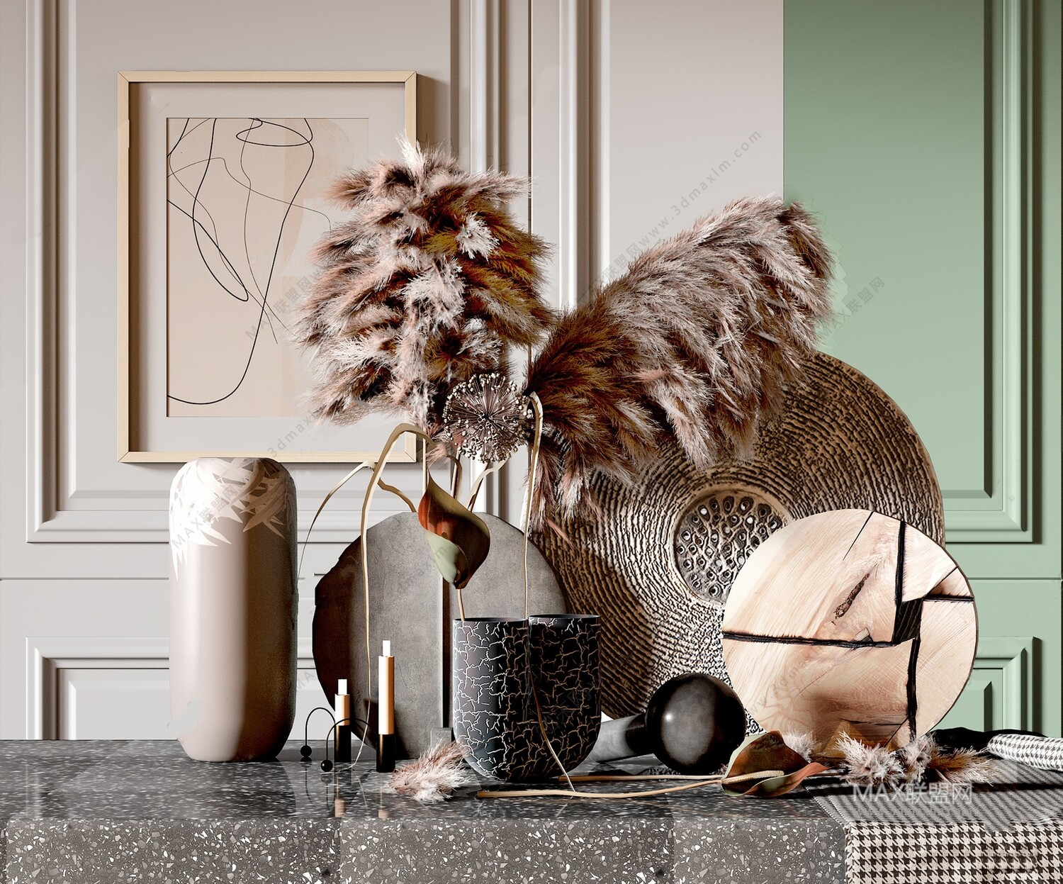 24 Decorative Sets 3d Models pro Vol.09. Vray