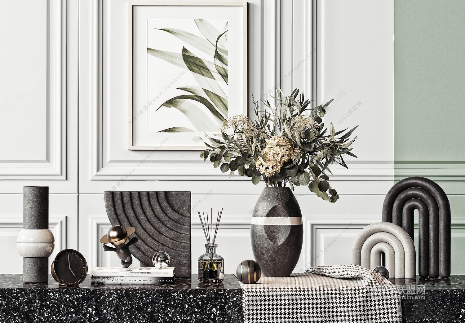 24 Decorative Sets 3d Models pro Vol.09. Vray