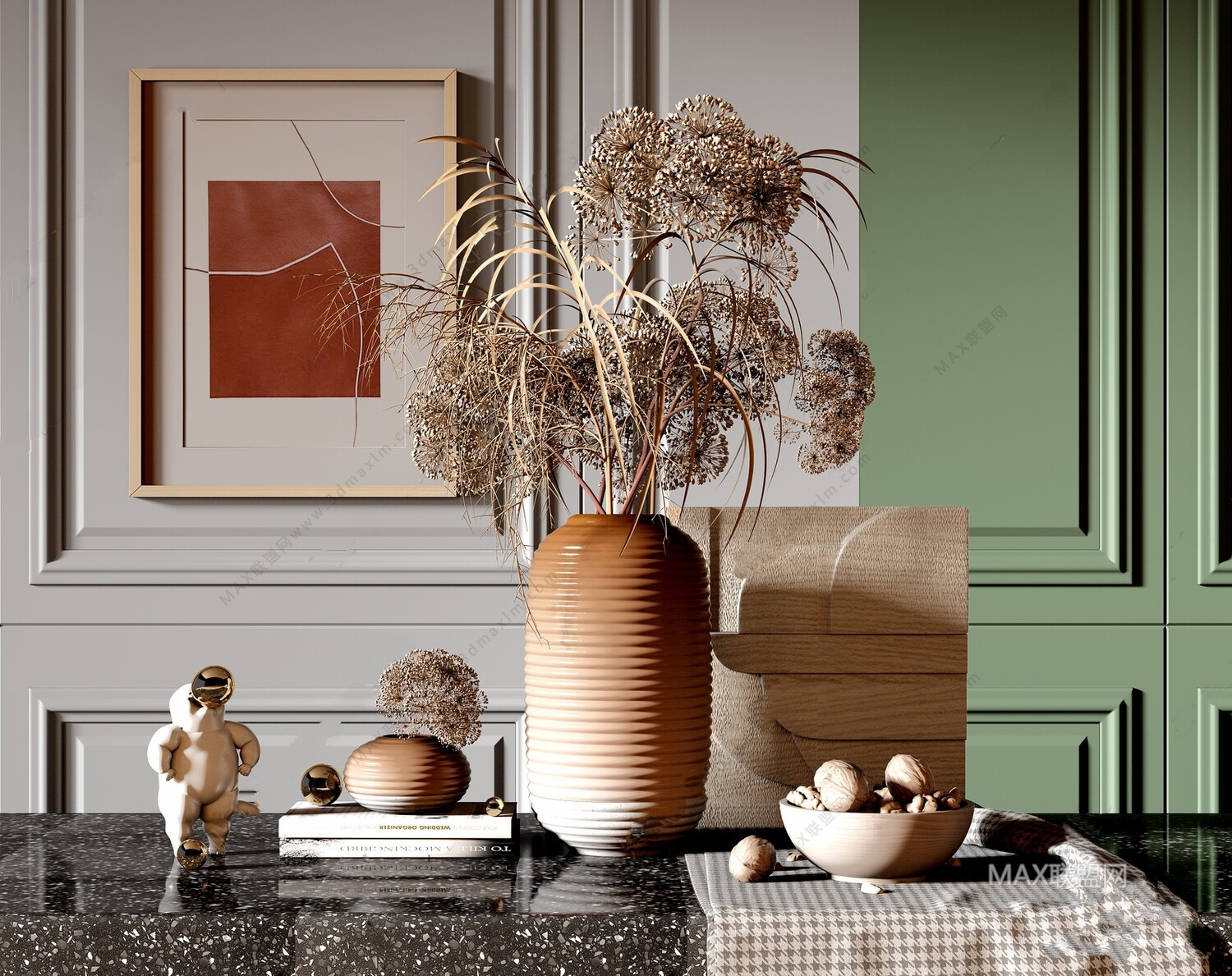 24 Decorative Sets 3d Models pro Vol.09. Vray