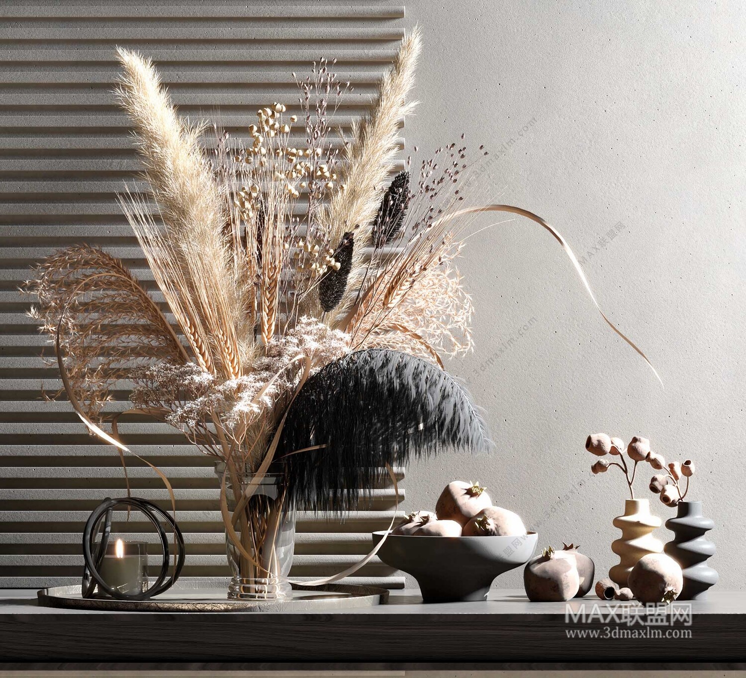 24 Decorative Sets 3d Models pro Vol.09. Vray