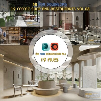 19 COFFEE SHOP AND RESTAURANTS VOL.08 -3DS MAX - CO_RO_NA