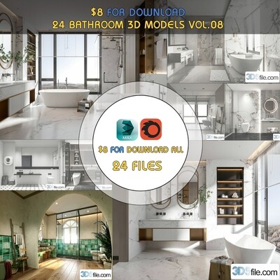 24 Bathroom 3d models vol08 - Co.ro.na