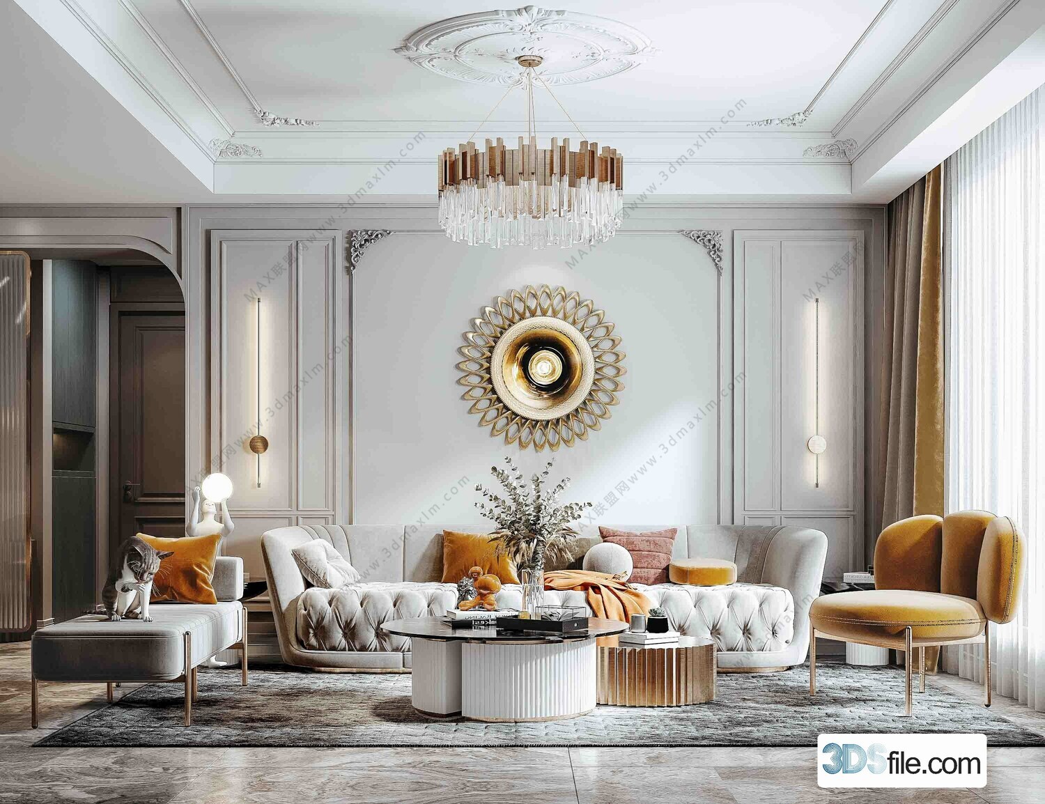 19 LIVING ROOM 3D MODELS VOL.21 - VRAY