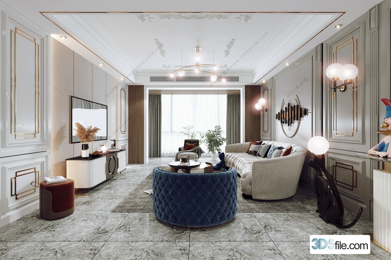 19 LIVING ROOM 3D MODELS VOL.21 - VRAY
