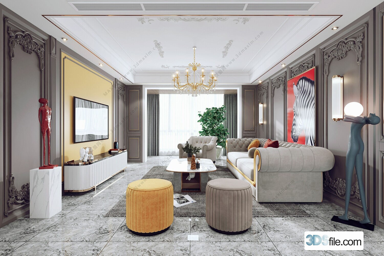 19 LIVING ROOM 3D MODELS VOL.21 - VRAY
