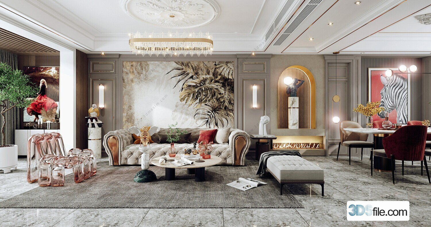 19 LIVING ROOM 3D MODELS VOL.21 - VRAY