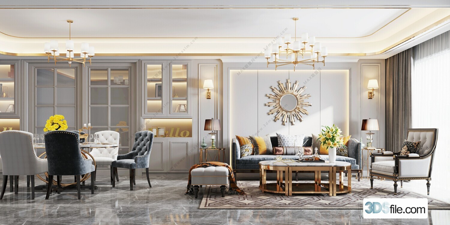 19 LIVING ROOM 3D MODELS VOL.21 - VRAY