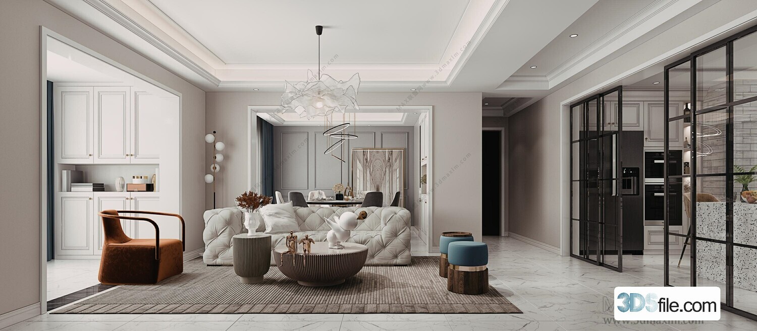 19 LIVING ROOM 3D MODELS VOL.21 - VRAY