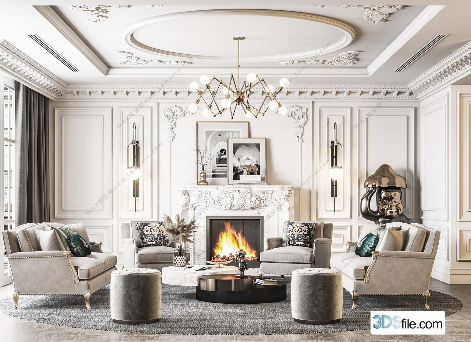 19 LIVING ROOM 3D MODELS VOL.21 - VRAY