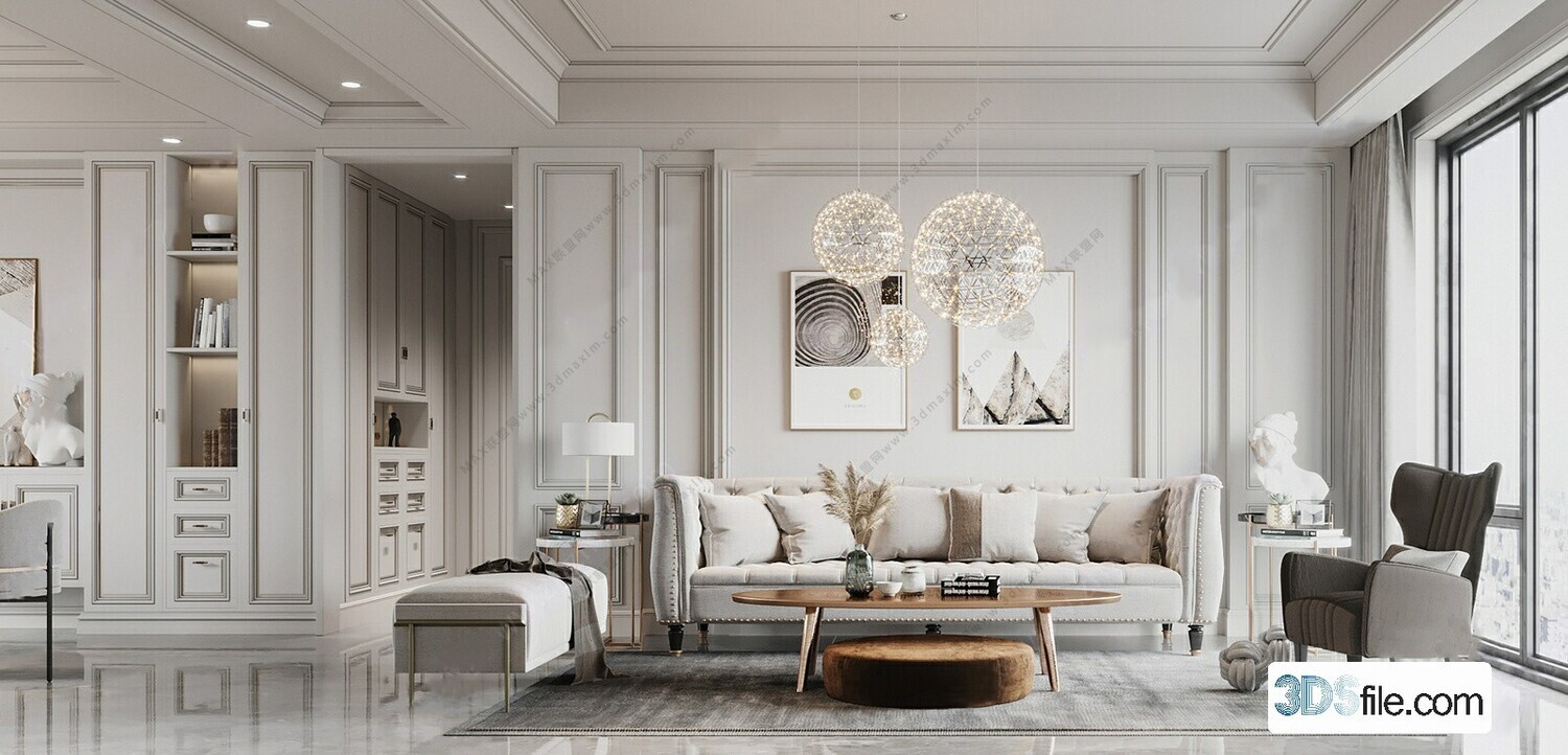 19 LIVING ROOM 3D MODELS VOL.21 - VRAY
