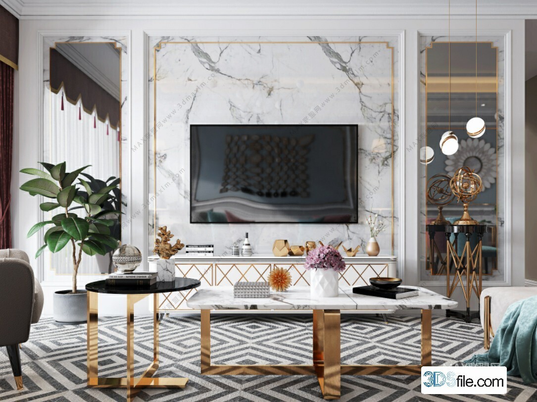 19 LIVING ROOM 3D MODELS VOL.21 - VRAY